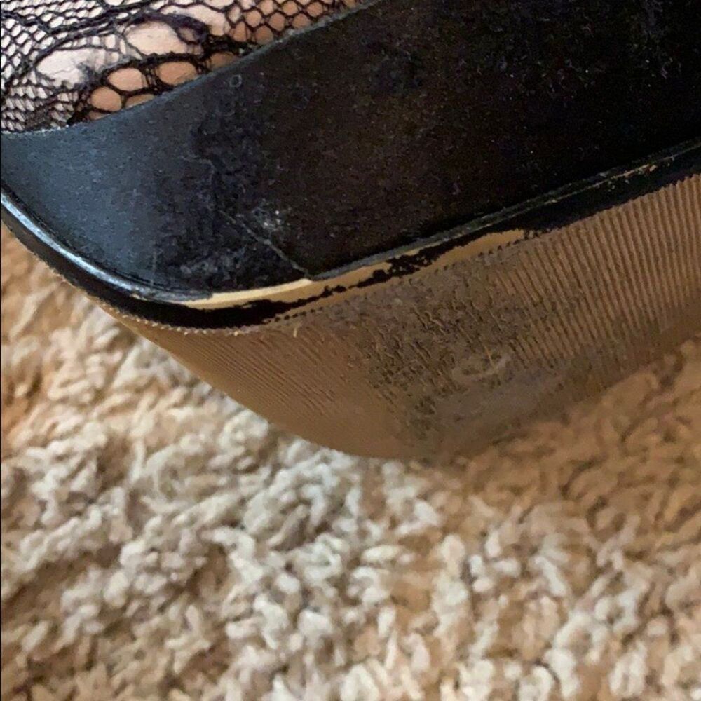 Glint Black Lace Stiletto Heels Size 7.5 AS-IS Special Occasion Pump - Picture 6 of 7